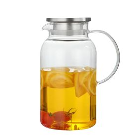 1600ml Glass Tea Set, 1 Pot With 4 Colored Glass Cups, High Borosilicate Heat-resistant Glass Water Cup Kettle