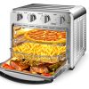 Air Fryer Toaster Oven Combo, 4 Slice Toaster Convection Oven Warm, Broil, Toast, Bake, Oil-Free, Accessories Included, Stainless Steel