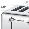 Toaster 4 Slice, Geek Chef Stainless Steel Extra-Wide Slot Toaster with Dual Control Panels of Bagel/Defrost/Cancel Function
