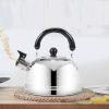 2.1 Qt Stainless Steel Kettle with Whistling Feature - Insulated Handle for Safe Handling - Perfect for Camping Kitchens & Office Break Rooms Ban on A