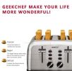 4-slice stainless steel toaster