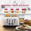 4-slice stainless steel toaster